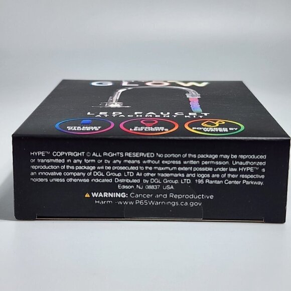 Hype Glow 7 Color LED Light Changing Glow Shower Stream Water Faucet Tap Kit - Picture 10 of 12